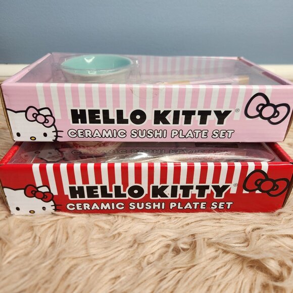 SANRIO HELLO KITTY CERAMIC SUSHI PLATE SET-Variety - Picture 5 of 8
